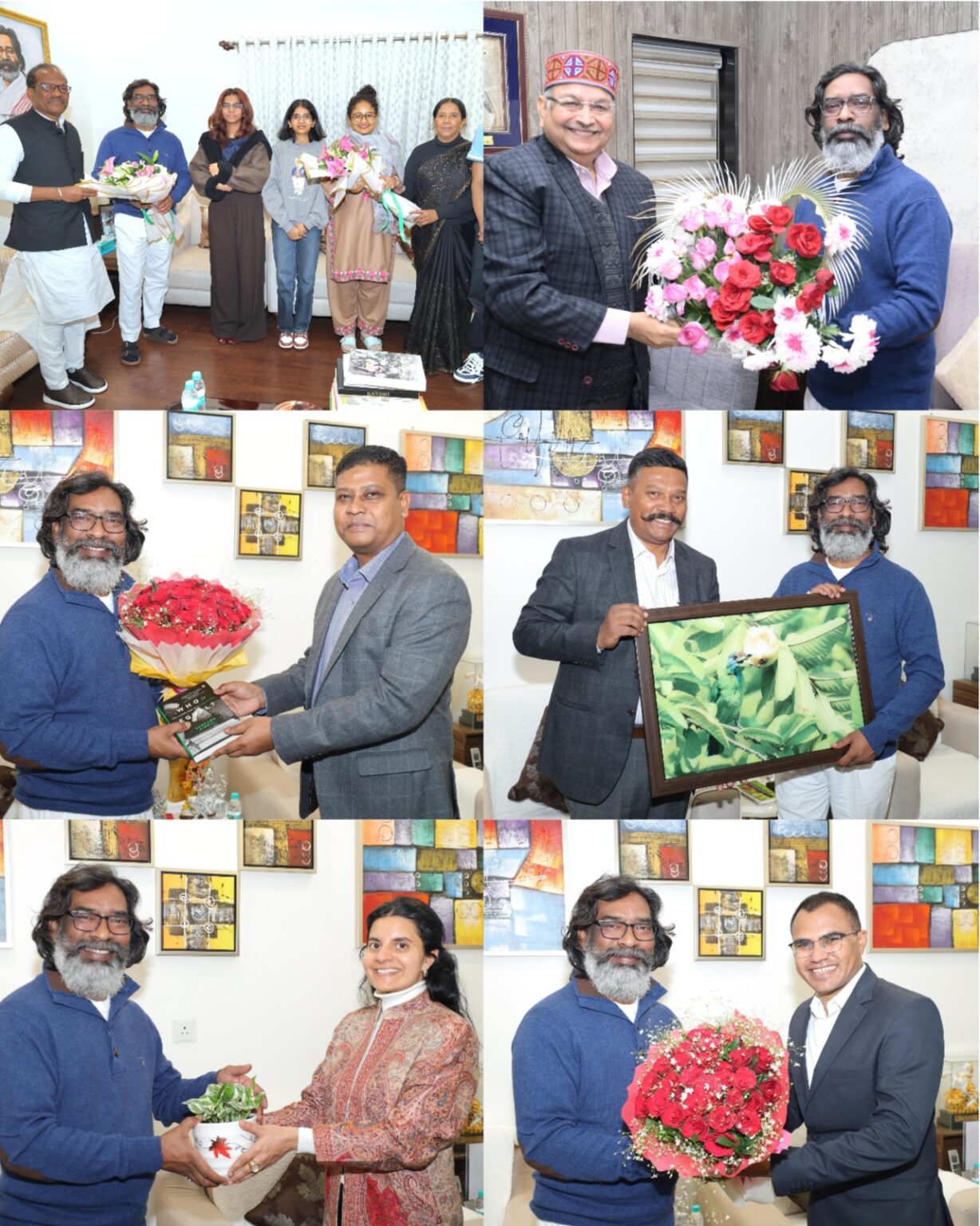 मुख्यमंत्री से विधायक सहित अन्य अधिकारियों ने की मुलाकात, दी बधाई