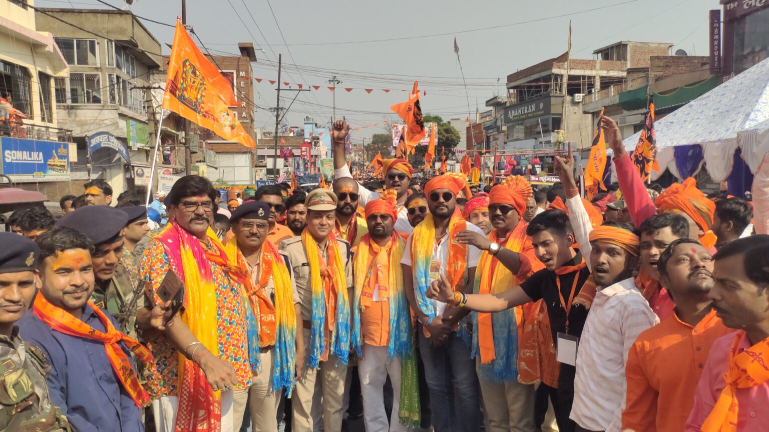 रामगढ़ में भव्य मंगला शोभा यात्रा निकाली