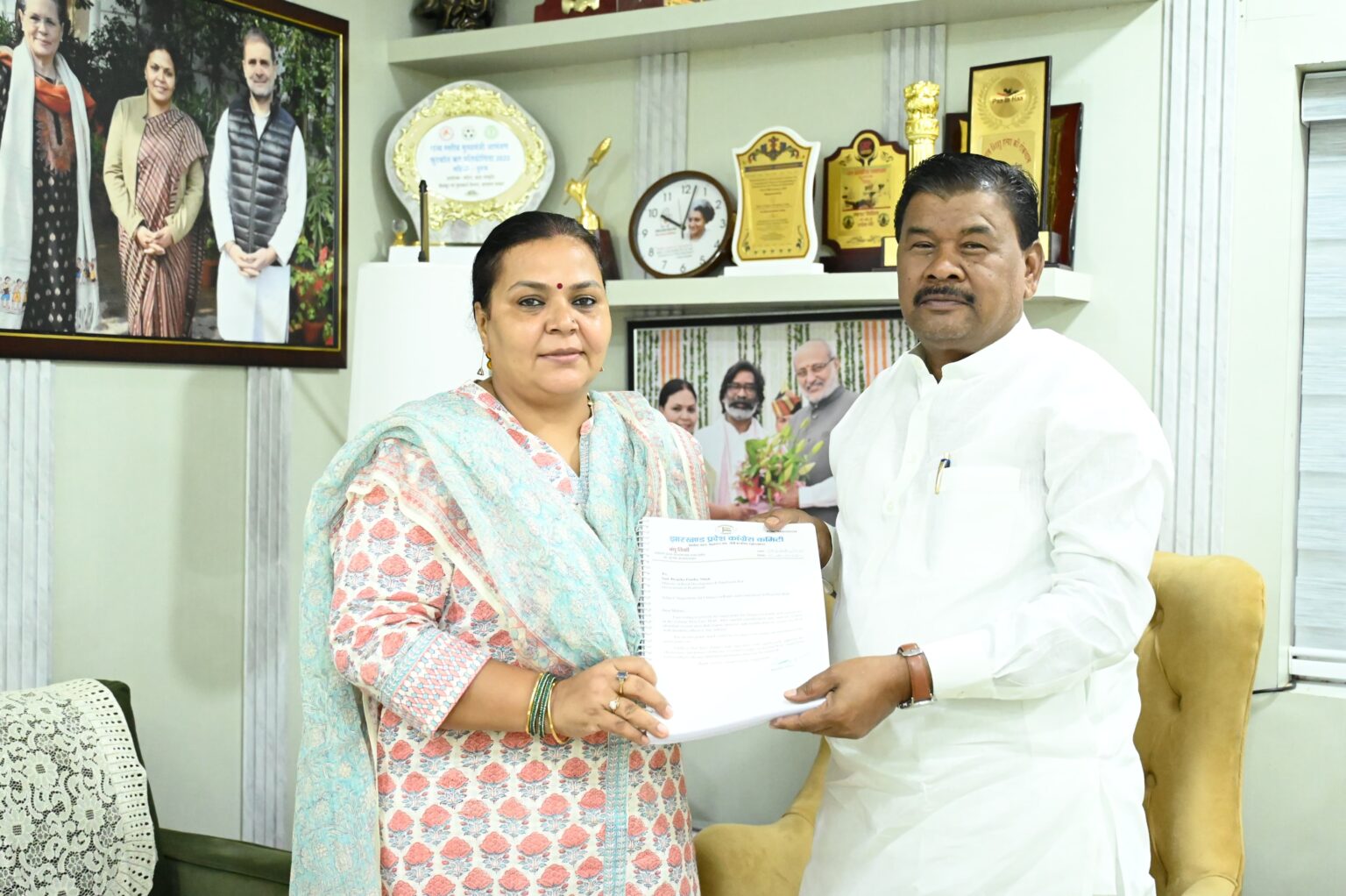 ग्रामीण विकास मंत्री से मिले बंधु तिर्की