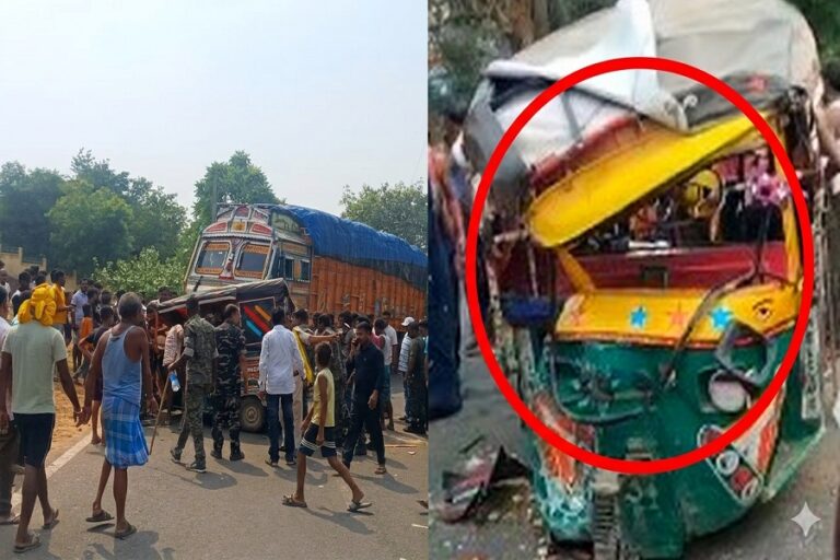 गिरिडीह में स्कूली बच्चों से भरे टेंपो को ट्रक ने मारी टक्कर, कई घायल